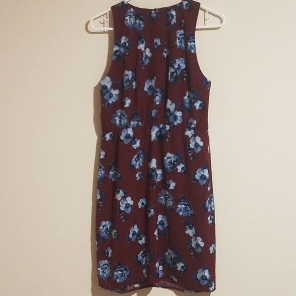 41 Hawthorn red wine floral sleeveless dress - Picture 9 of 9
